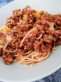 Una foto de Los spaghetti boloñesa de mi amor