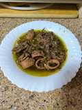 Pota (calamares) encebollado