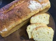 Una foto de pan de lino sin huevo