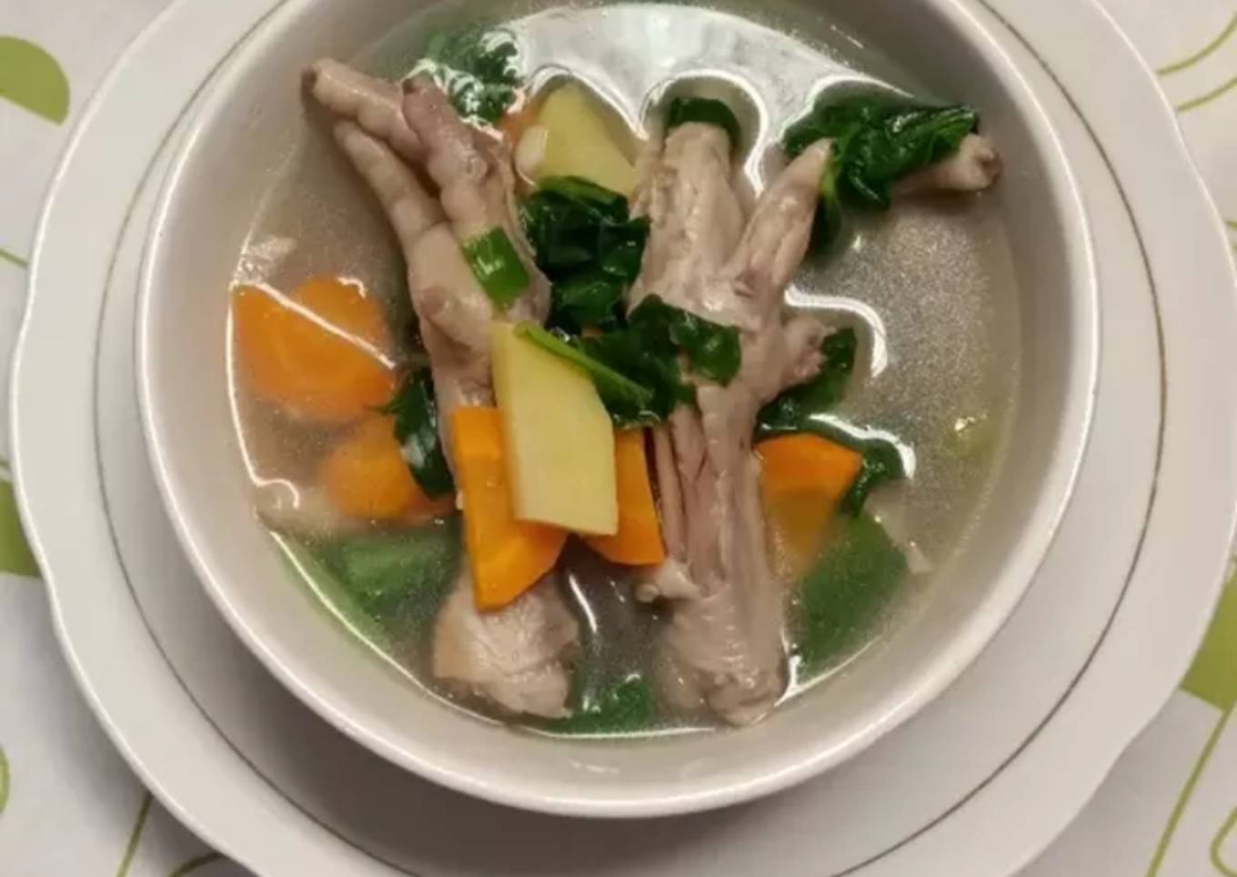 Sop (ceker) ayam ala pak min klaten