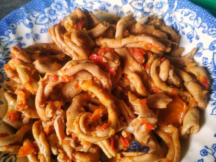 Resep Oseng mercon usus ayam Anti Gagal