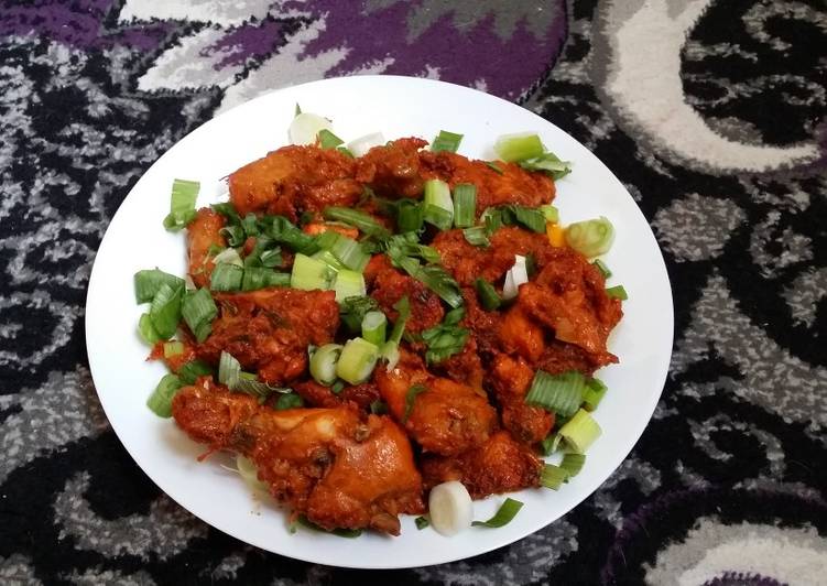 Recipe of Perfect Hyderabadi Dum Ka Laal Murgh Party Style Red Chicken