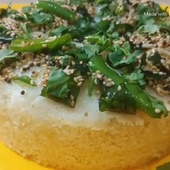 Sooji Ka Perfect Spongy Dhokla A picture of Sooji Ka Perfect Spongy Dhokla.