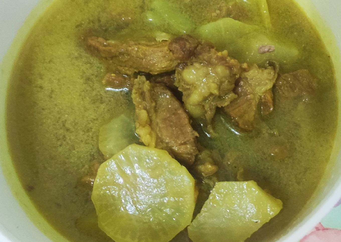 Soto Daging Lobak kuah butek