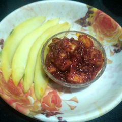 Fresh mango pickle A picture of Fresh mango pickle.