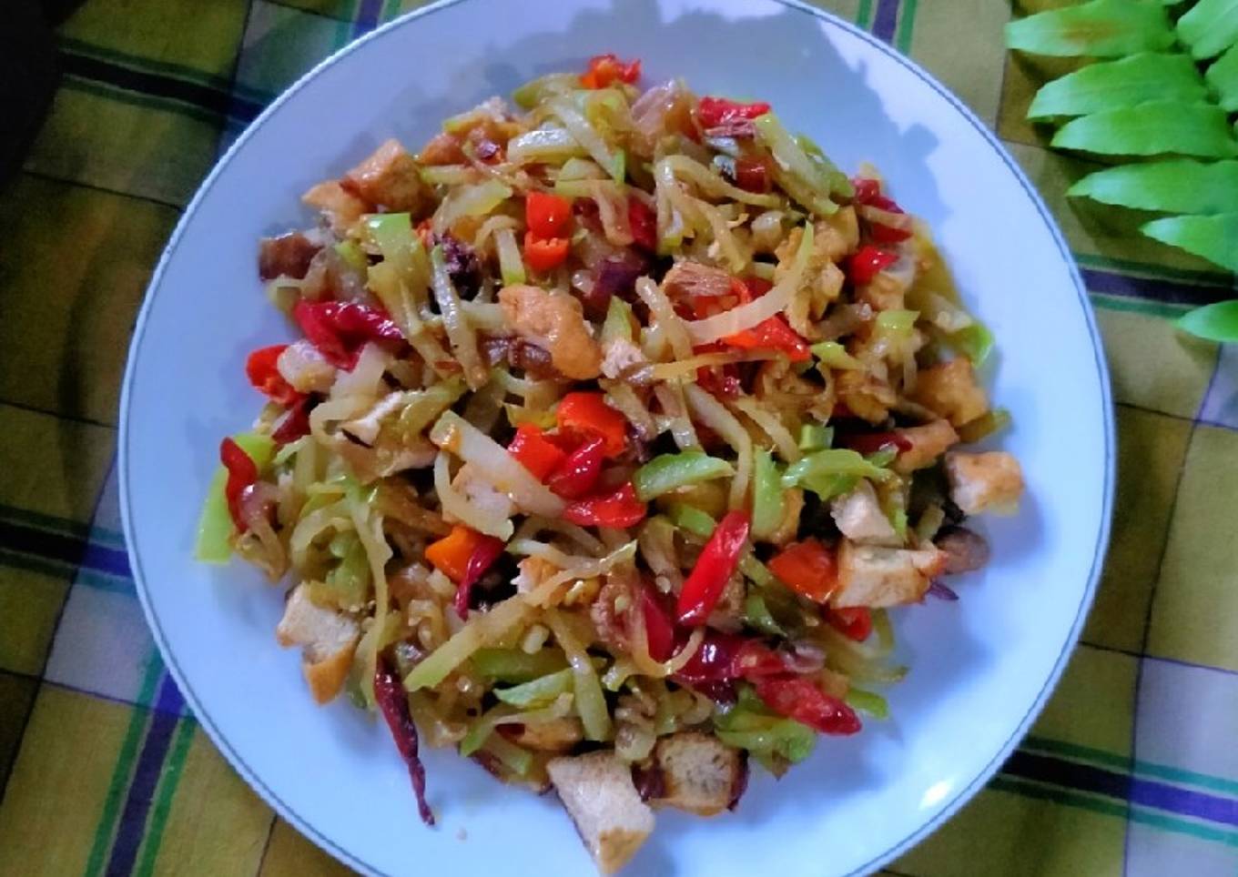 Tumis Labu Siam Tahu