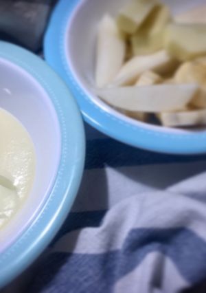 Foto principal de Primera papilla de fruta de Mateo 🍏🍐🍌🍼