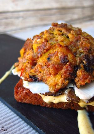 Una foto de Hamburguesa de calabaza Sin gluten sin lactosa