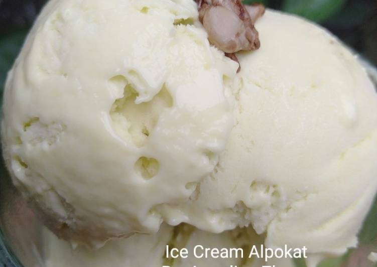 Resep Ice cream alpokat Anti Gagal