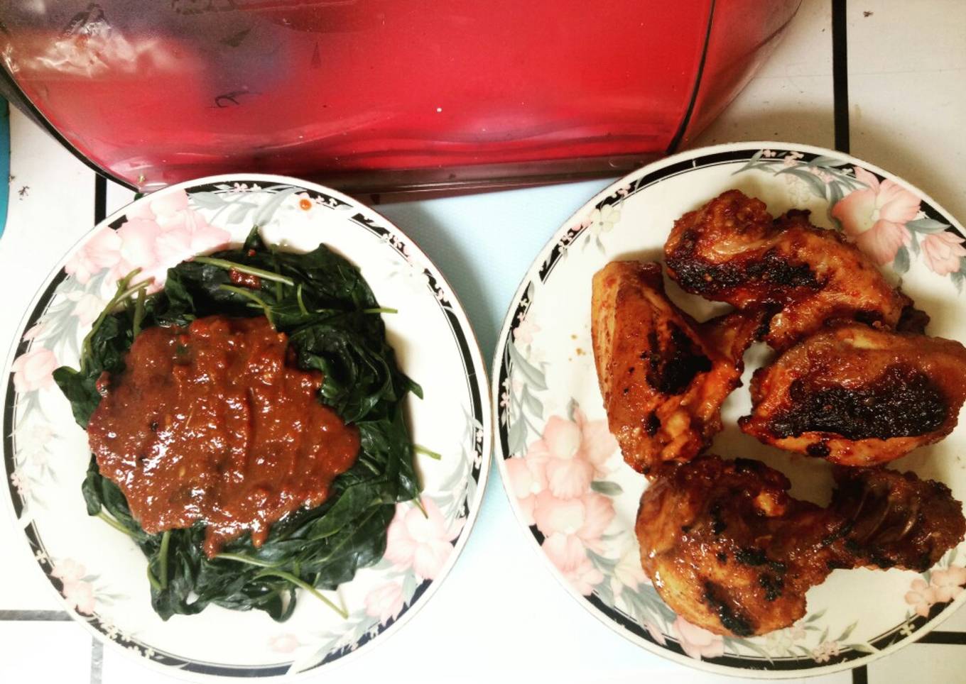 Plecing kangkung dan ayam taliwang