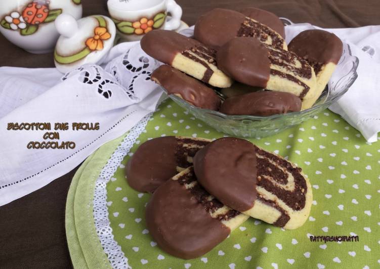 Biscottoni due frolle con cioccolato