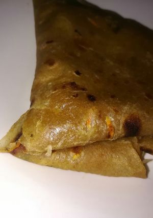 A picture of Coconut, carrot chapati.