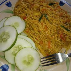 A picture of Vegan tuna spaghetti.