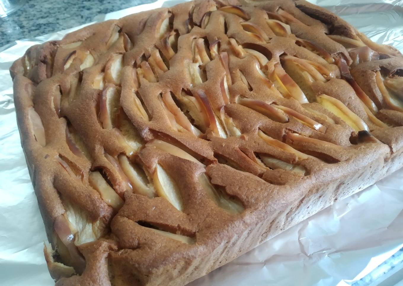 Bizcocho de yogur y manzana