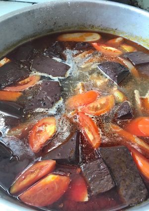 Hình của món Bún riêu cua miền Tây.