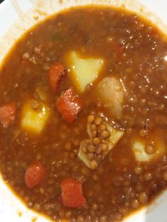 Una foto de Lentejas con chorizo