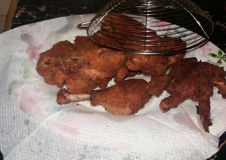 Crumb fried Kienyeji chicken