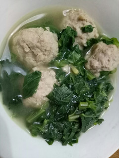 Foto resep Cah Sawi Bakso Ayam (mpasi)