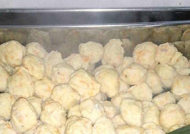 Bakso Ayam tanpa baking powder/ bakso ayam wortel