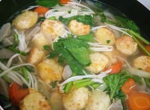 Foto resep Sup tofu jamur enoki
