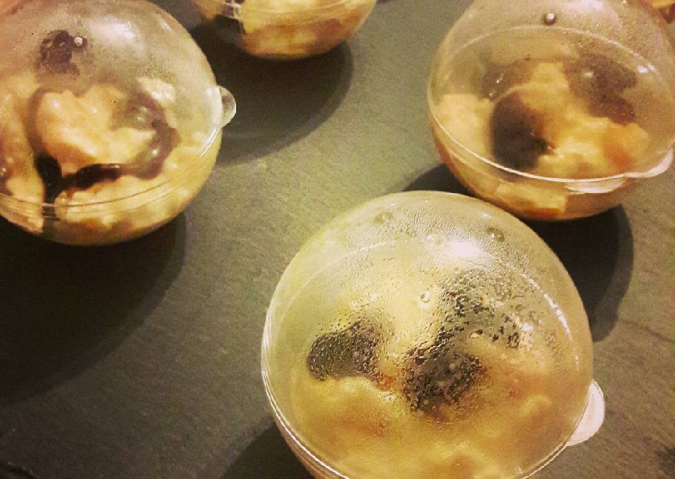 Suprêmes de clémentine aux crevettes en verrine