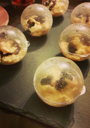 Une photo de Suprêmes de clémentine aux crevettes en verrine