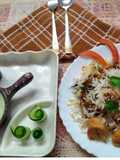 Awadhi biryani layered with soya chaap