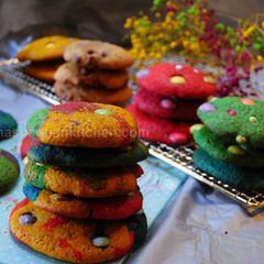 A picture of Rainbow cookies.