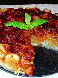 Una foto de Budín de pasta con manzanas y mermelada
