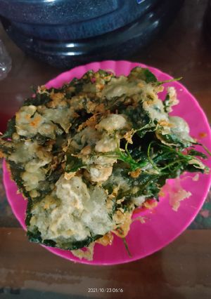 Foto resep Gorengan daun bayam