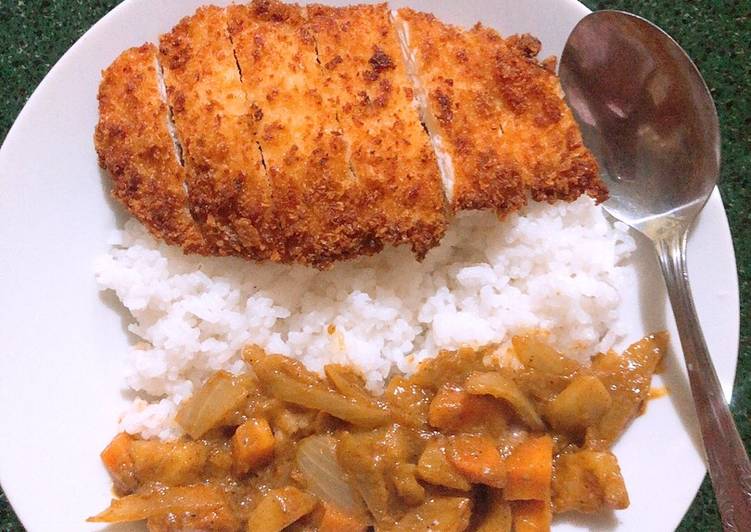 Japanese curry with chicken katsu yang mudah dibuat