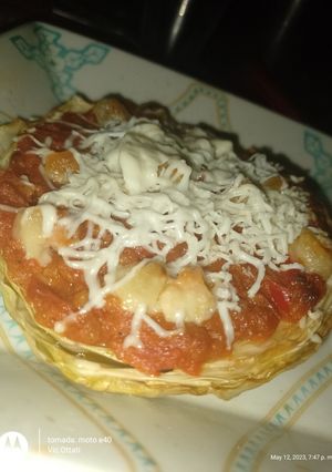 Una foto de Repollo vegano a la pizza
