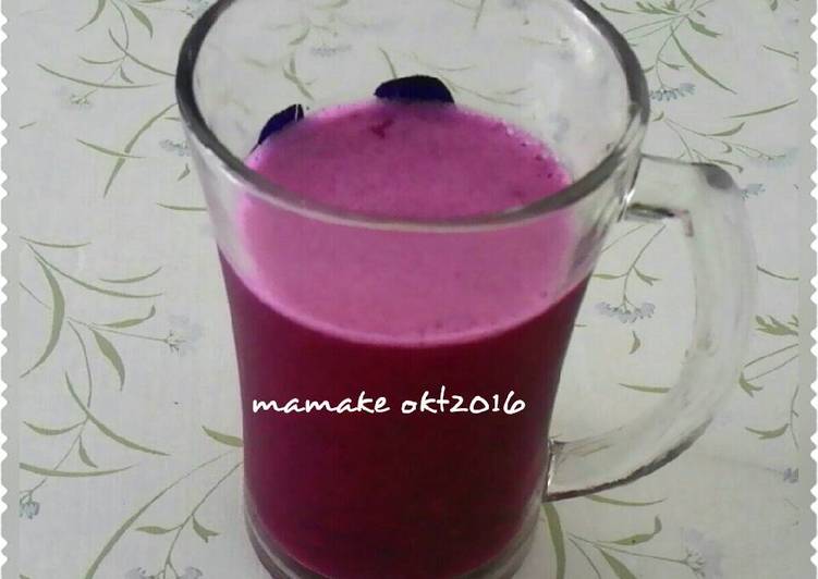 Resep Jus buah naga lemon tea Anti Gagal