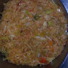 Fried cabbage A picture of Fried cabbage.