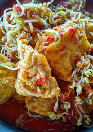 Foto resep Tahu tauge kuah santan pedas