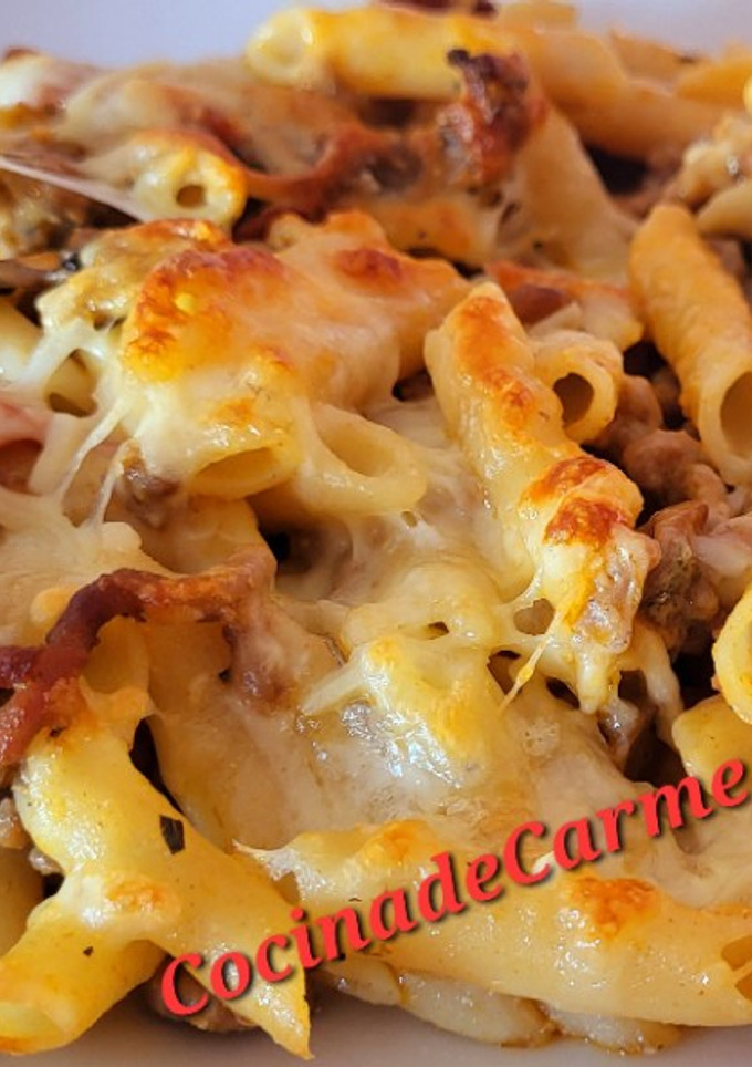 Una foto de Macarrones cremosos sin tomate