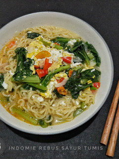 Foto resep Mie Rebus Sayur Tumis