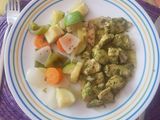 Filete de pescado con salsa de perejil y limón