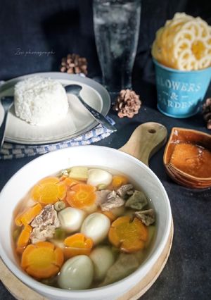 Foto resep Soup daging telor puyuh