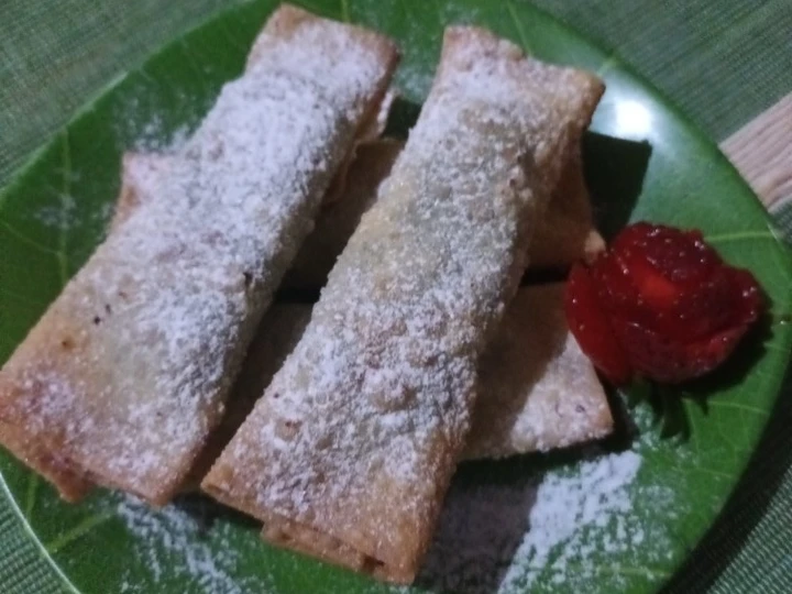 Cara Mudah Membuat Resep  Pangsit Goreng isi Ubi Ungu yang Enak, Menggugah Selera