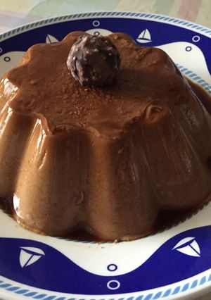 Una foto de Flan de Ferrero Rocher🍮🍫