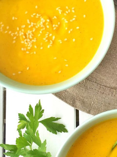 Una foto de Crema de calabaza con Thermomix