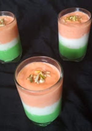 A picture of Tiranga Pudding.