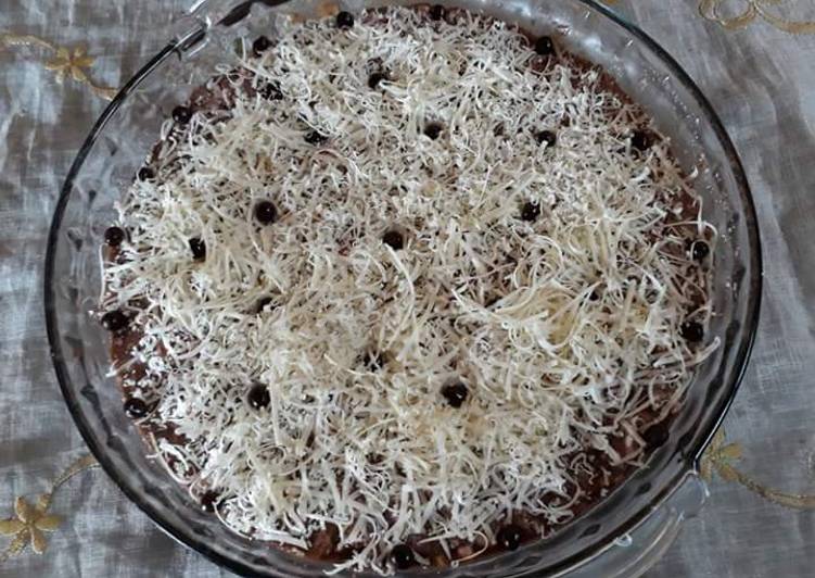 Puding coklat terapung