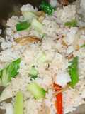 Nasi Goreng Ikan Bilis dan Sawi Pak Choy
