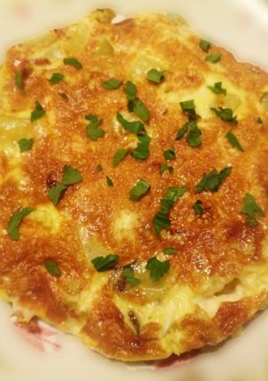 A picture of Frittata di patate e provola.