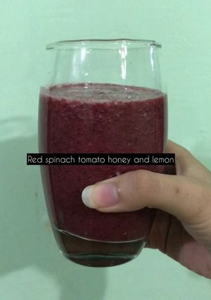 Foto resep *17) Red spinach tomato honey and lemon