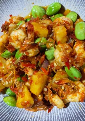 Foto resep Udang Kentang Pete Balado
