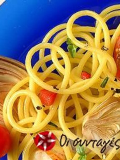 Φωτογραφία της συνταγής Barilla Spaghetti με αστακό και αγκινάρες