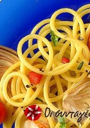 Φωτογραφία της συνταγής Barilla Spaghetti με αστακό και αγκινάρες
